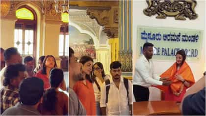 ಮೈಸೂರು ಅರಮನೆಗೆ ಭೇಟಿ ನೀಡಿದ ನಟಿ ಕಾಜಲ್ ಅಗರ್ವಾಲ್; ಗತವೈಭವ ಕಂಡು ಕೊಂಡಾಟ