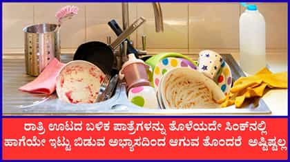 ಕೊಳಕು ಪಾತ್ರೆಗಳನ್ನು ರಾತ್ರಿಯಿಡೀ ಸಿಂಕ್‌ನಲ್ಲಿ ಏಕೆ ಬಿಡಬಾರದು?