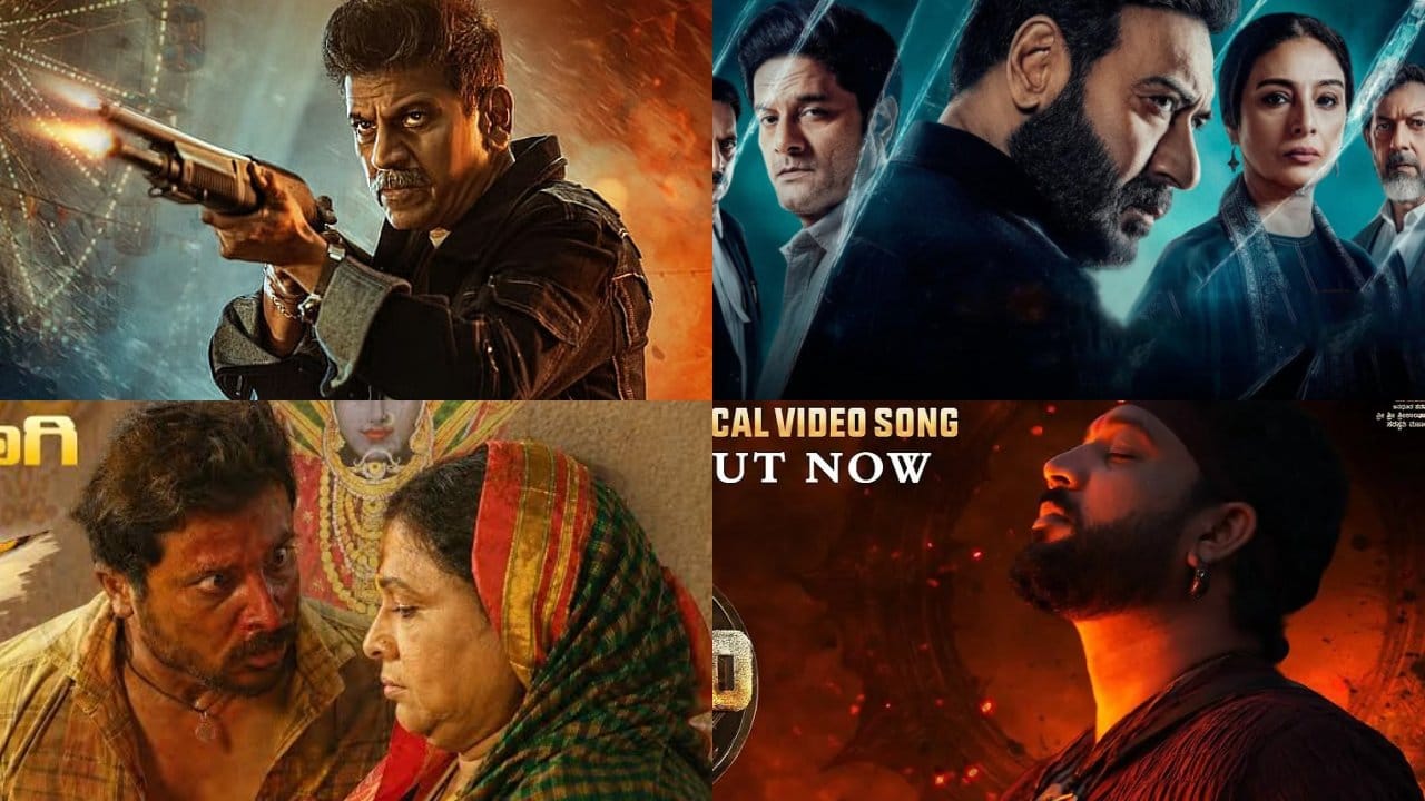Collage of movie posters for new Kannada and other language releases this week