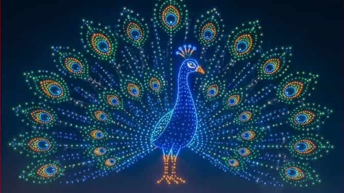ಮೈಸೂರು ದಸರಾ; 3473 ಡ್ರೋನ್‌ಗಳ ನವಿಲು ಪ್ರದರ್ಶನಕ್ಕೆ ಗಿನ್ನೆಸ್ ದಾಖಲೆ ಗರಿ