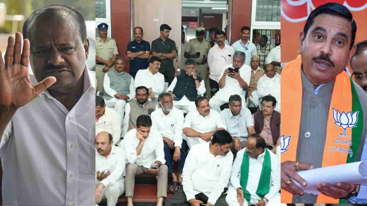 ಚುನಾವಣಾ ಆಯೋಗದ ಕಚೇರಿ ಮುಂದೆ ಸಿಎಂ, ಸಚಿವರ ಧರಣಿ: ಸರ್ಕಾರದ ವಿರುದ್ಧ ಮುಗಿಬಿದ್ದ ವಿಪಕ್ಷಗಳು