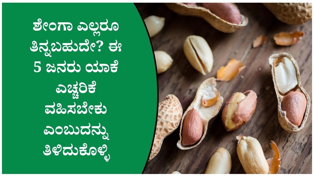 ಈ 5 ಆರೋಗ್ಯ ಸಮಸ್ಯೆಗಳಿದ್ದಾಗ ಶೇಂಗಾ ತಿನ್ನುವ ಮುನ್ನ ಹೆಚ್ಚಿನ ಎಚ್ಚರ ವಹಿಸಿ