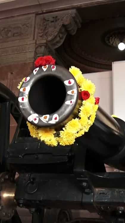 ಅರಮನೆ ಆಡಳಿತ ಮಂಡಳಿಗೆ ಸೇರಿರುವ 11 ಫಿರಂಗಿಗಳಿಗೆ ಪೂಜೆ