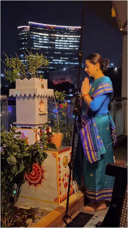 ನವರಾತ್ರಿಯಲ್ಲಿ ತುಳಸಿ ಗಿಡಕ್ಕೆ ಪೂಜೆ ಮಾಡಿದ ಸುಧಾರಾಣಿ