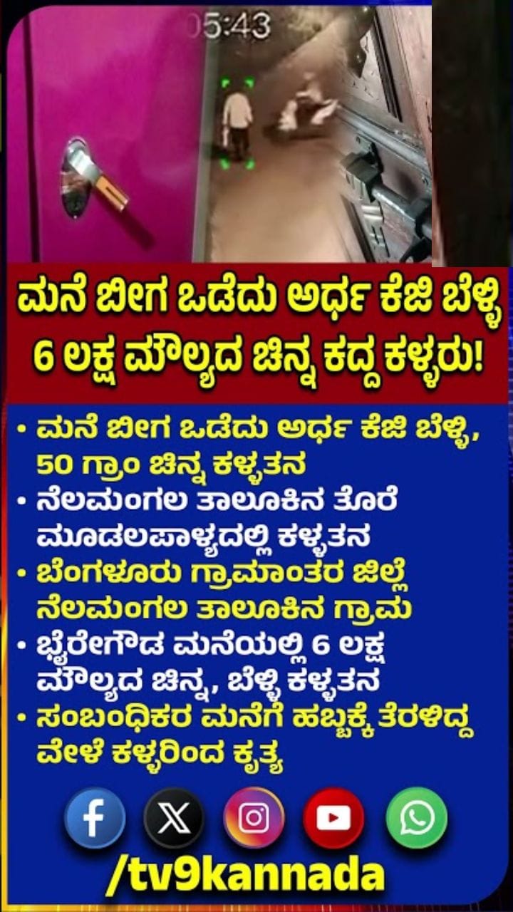 ಸಂಬಂಧಿಕರ ಮನೆಗೆ ಹಬ್ಬಕ್ಕೆ ಹೋಗಿ ಬರೋಷ್ಟರಲ್ಲಿ ಮನೆ ದೋಚಿದ ಕಳ್ಳರು!