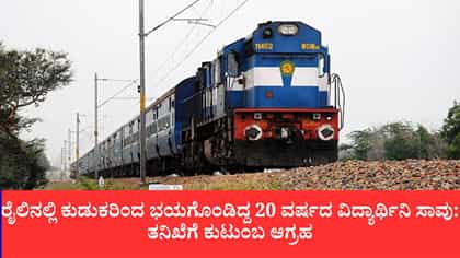 ರೈಲಿನಲ್ಲಿ ಕುಡುಕರಿಂದ ಭಯಗೊಂಡಿದ್ದ 20 ವರ್ಷದ ವಿದ್ಯಾರ್ಥಿನಿ ಸಾವು