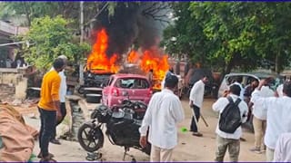ಆಂಧ್ರದಲ್ಲಿ ಟಿಡಿಪಿ-ವೈಎಸ್‌ಆರ್‌ಸಿಪಿ ಕಾರ್ಯಕರ್ತರ ನಡುವೆ ಹಿಂಸಾಚಾರ; ಹಲವು ವಾಹನಗಳಿಗೆ ಬೆಂಕಿ